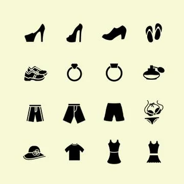 Clothes icons Stock Illustration