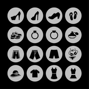Clothes icons Stock Illustration