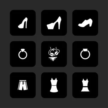 Clothes icons Stock Illustration