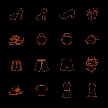 Clothes icons Stock Illustration