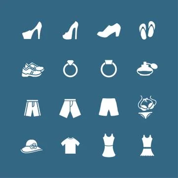 Clothes icons Stock Illustration