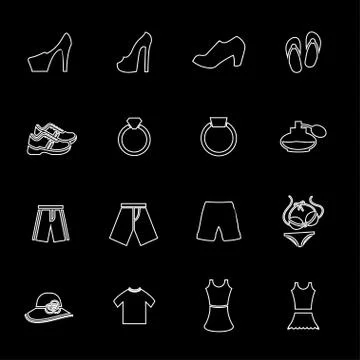 Clothes icons Stock Illustration