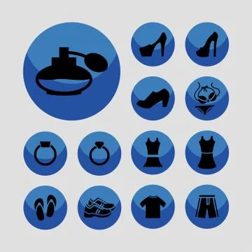 Clothes icons Stock Illustration