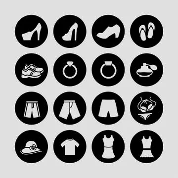 Clothes icons Stock Illustration