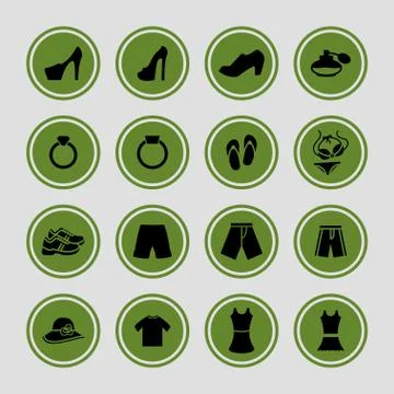 Clothes icons Stock Illustration