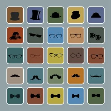 Clothes icons Stock Illustration