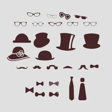Clothes icons Stock Illustration
