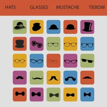 Clothes icons Stock Illustration