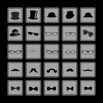 Clothes icons Stock Illustration