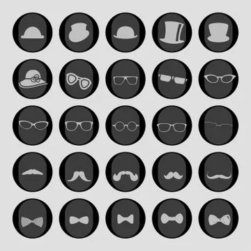 Clothes icons Stock Illustration