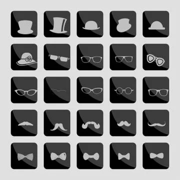 Clothes icons Stock Illustration