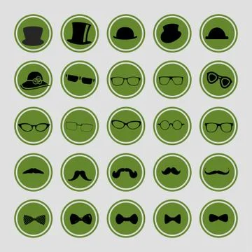 Clothes icons Stock Illustration