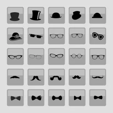 Clothes icons Stock Illustration