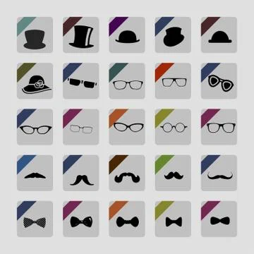 Clothes icons Stock Illustration