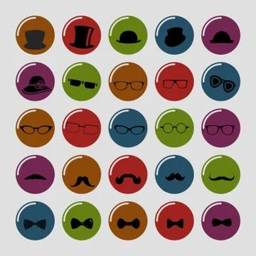 Clothes icons Stock Illustration