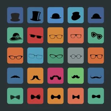 Clothes icons Stock Illustration