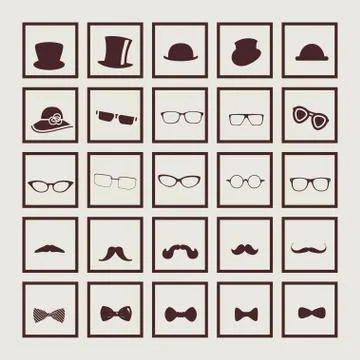 Clothes icons Stock Illustration