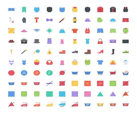 The clothes icons pack Stock Illustration