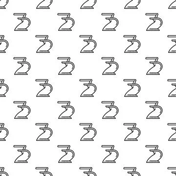 Clothes iron outline pattern for ironing fabric イラスト素材