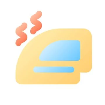 Clothes iron pixel perfect flat gradient color ui icon 스톡 일러스트