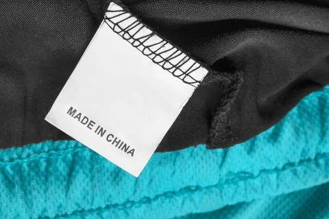 Clothes label closeup Stock Photos