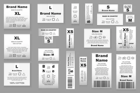 Clothes Laundry Labels イラスト素材