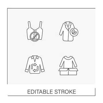 Clothes line icons set Stock Illustration