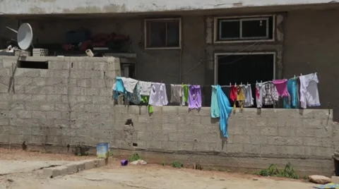 Clothes Line In The Middle East Stock Footage 50065088