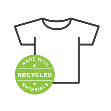 Clothes made from plastic bottles or eco friendly materials. Stock Illustration