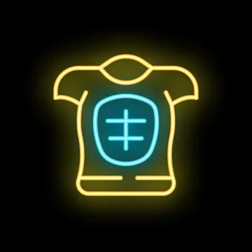 Clothes man icon neon vector Stock Illustration
