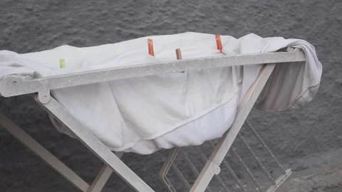 Clothes moving and drying in the wind Stock Footage 149873903