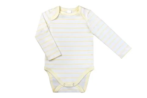 Clothes for newborns on white background Stock Photos