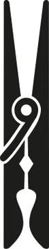 Clothes Peg icon clamp Stock Illustration