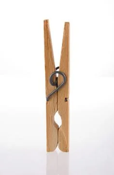 Clothes peg isolated with clipping path Stock Illustration