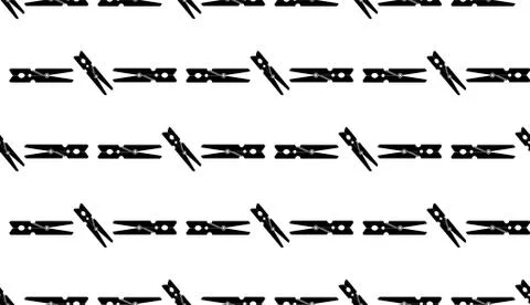 Clothes Peg Seamless Pattern, Clothespin Icon Design Vector Art Illustration Stock Illustration