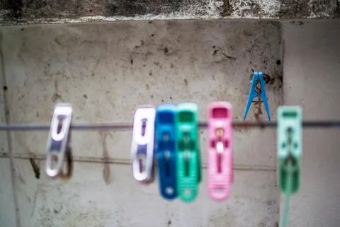 Clothes peg with soft light Stock Photos