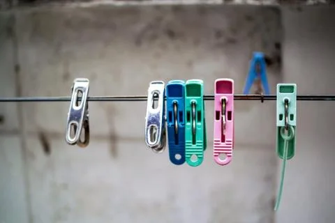 Clothes peg with soft light Stock Photos