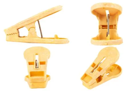 Clothes peg on white tool retro Stock Photos