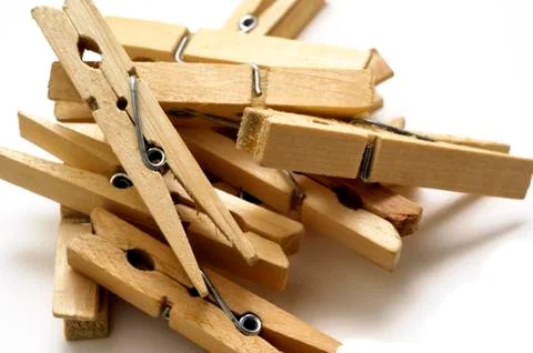 Clothes pegs Stock Photos