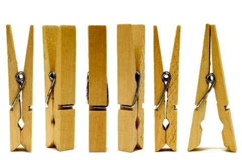 Clothes pegs Stock Photos