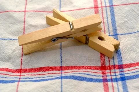 Clothes pegs Stock Photos