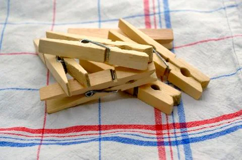 Clothes pegs Stock Photos