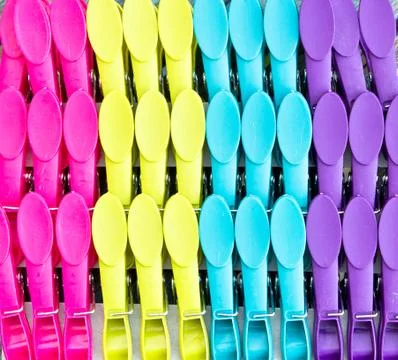 Clothes pegs Stock Photos