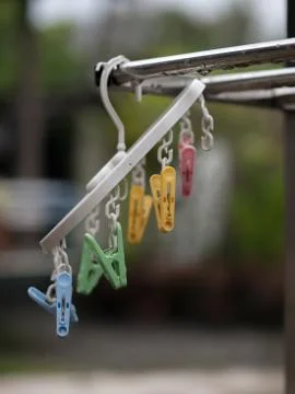 CLOTHES PEGS Stock Photos
