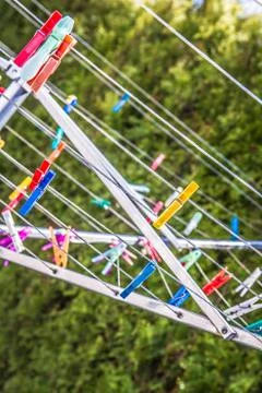 Clothes pegs Stock Photos