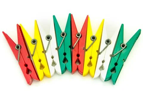 Clothes pegs Stock Photos