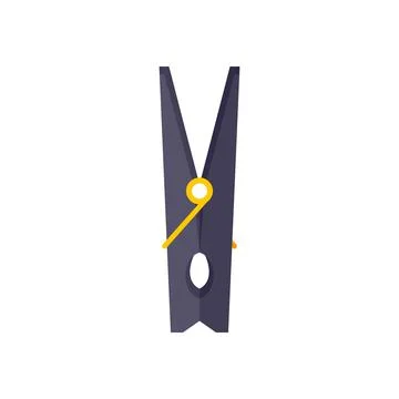 Clothes pin clip icon flat isolated vector Stockillustratie