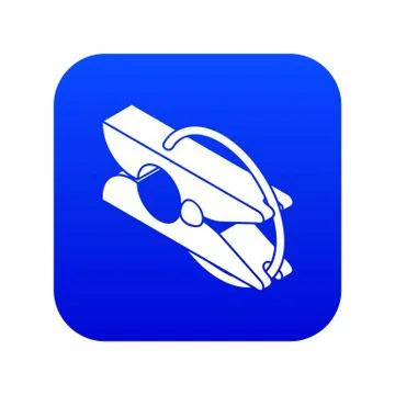 Clothes pin icon blue Stock Illustration