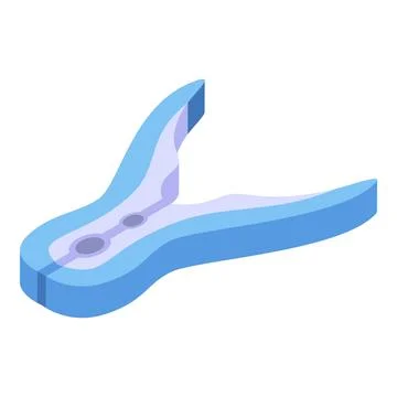 Clothes pin icon, isometric style Stock Illustration