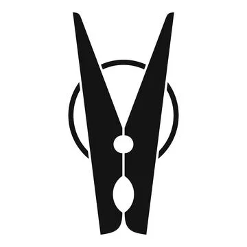 Clothes pin icon, simple style Stock Illustration